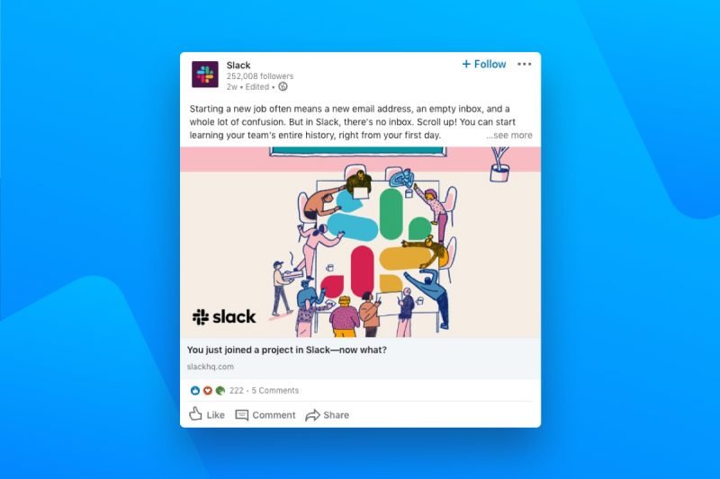 How Slack does their Employer Branding on LinkedIn