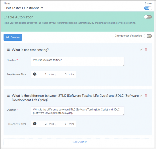 Create Video Questionnaire