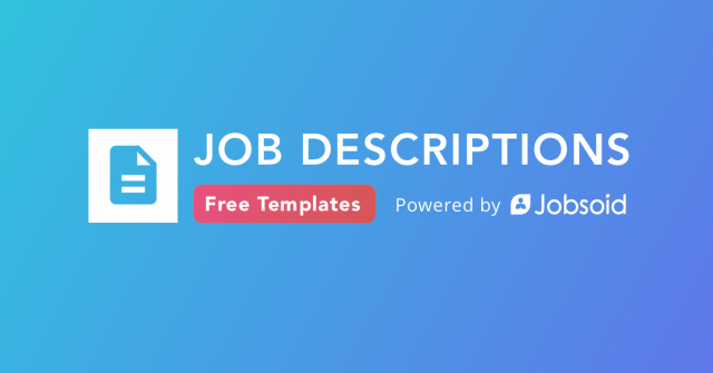 Free Job Description Templates Free Job Description Templates