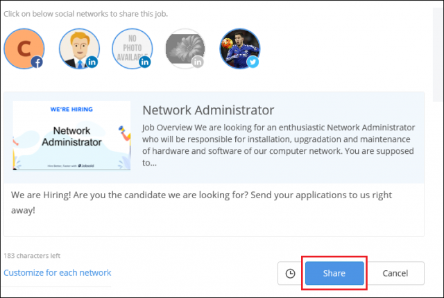 How to post a job on Twitter - Share Job Screenshot