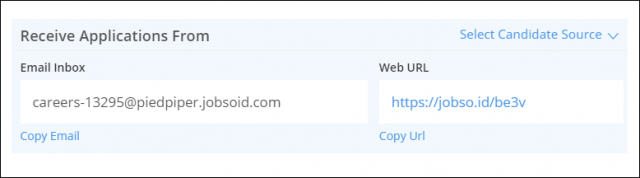 Job-specific Email Address - Job Details Page