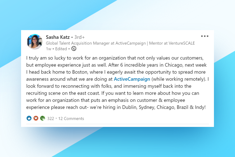 Sasha Katz - Global Talent Acquisition Manager, ActiveCampaign